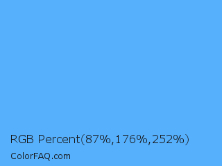 RGB Percent 34%,69%,99% Color Image