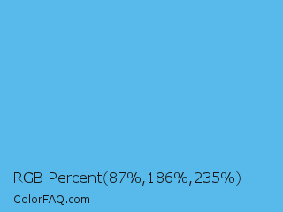 RGB Percent 34%,73%,92% Color Image