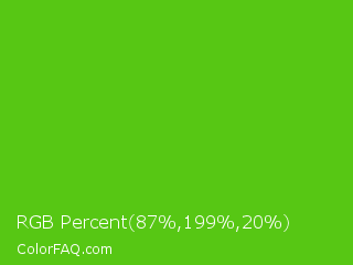 RGB Percent 34%,78%,8% Color Image