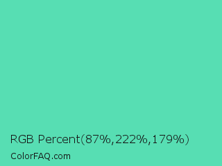 RGB Percent 34%,87%,70% Color Image