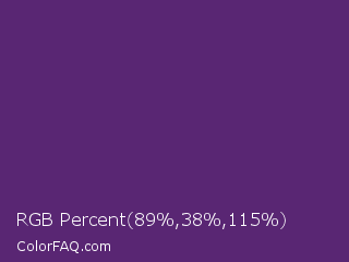 RGB Percent 35%,15%,45% Color Image