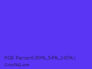 RGB Percent 35%,21%,96% Color Image