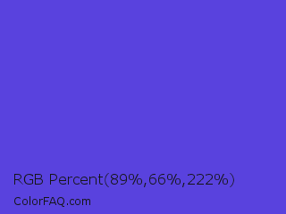 RGB Percent 35%,26%,87% Color Image