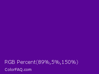 RGB Percent 35%,2%,59% Color Image
