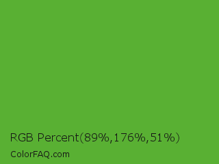 RGB Percent 35%,69%,20% Color Image