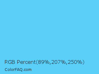 RGB Percent 35%,81%,98% Color Image