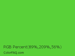 RGB Percent 35%,82%,22% Color Image