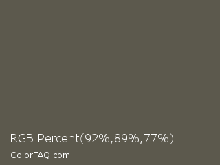 RGB Percent 36%,35%,30% Color Image