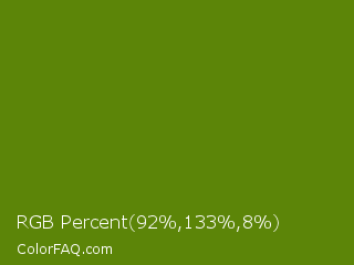 RGB Percent 36%,52%,3% Color Image