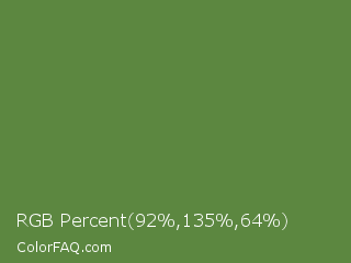 RGB Percent 36%,53%,25% Color Image
