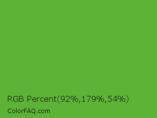RGB Percent 36%,70%,21% Color Image