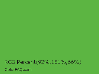 RGB Percent 36%,71%,26% Color Image