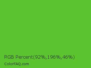 RGB Percent 36%,77%,18% Color Image