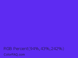 RGB Percent 37%,17%,95% Color Image