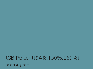 RGB Percent 37%,59%,63% Color Image