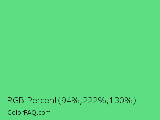 RGB Percent 37%,87%,51% Color Image