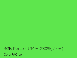 RGB Percent 37%,90%,30% Color Image