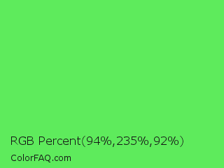 RGB Percent 37%,92%,36% Color Image