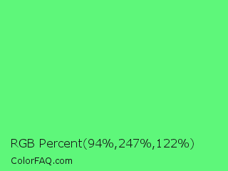 RGB Percent 37%,97%,48% Color Image