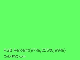 RGB Percent 38%,100%,39% Color Image