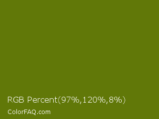 RGB Percent 38%,47%,3% Color Image