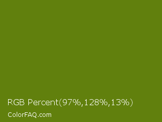 RGB Percent 38%,50%,5% Color Image