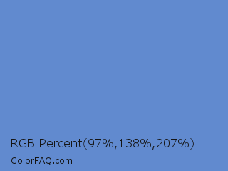 RGB Percent 38%,54%,81% Color Image