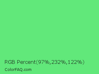 RGB Percent 38%,91%,48% Color Image