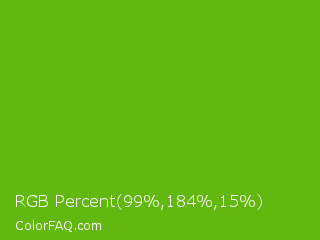 RGB Percent 39%,72%,6% Color Image