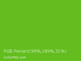 RGB Percent 39%,74%,12% Color Image