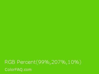 RGB Percent 39%,81%,4% Color Image
