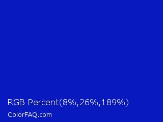 RGB Percent 3%,10%,74% Color Image