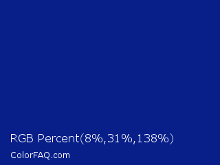 RGB Percent 3%,12%,54% Color Image