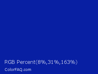 RGB Percent 3%,12%,64% Color Image
