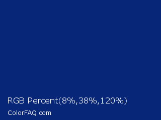 RGB Percent 3%,15%,47% Color Image
