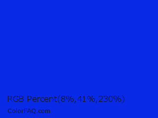 RGB Percent 3%,16%,90% Color Image