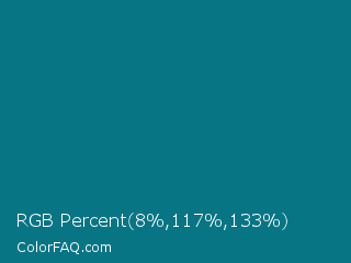 RGB Percent 3%,46%,52% Color Image