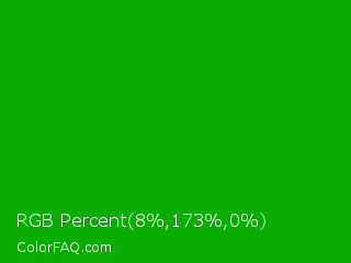 RGB Percent 3%,68%,0% Color Image