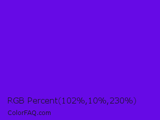 RGB Percent 40%,4%,90% Color Image