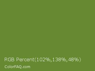 RGB Percent 40%,54%,19% Color Image