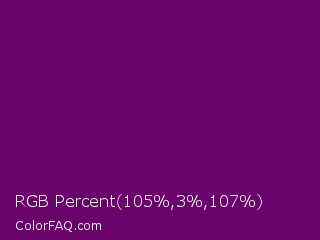 RGB Percent 41%,1%,42% Color Image