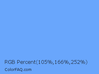 RGB Percent 41%,65%,99% Color Image