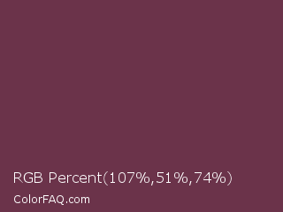 RGB Percent 42%,20%,29% Color Image