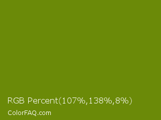RGB Percent 42%,54%,3% Color Image