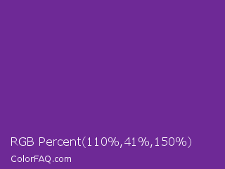 RGB Percent 43%,16%,59% Color Image