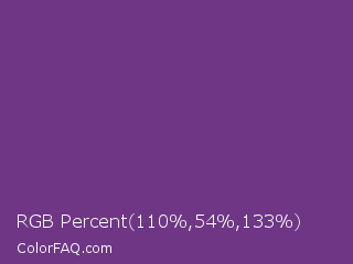 RGB Percent 43%,21%,52% Color Image