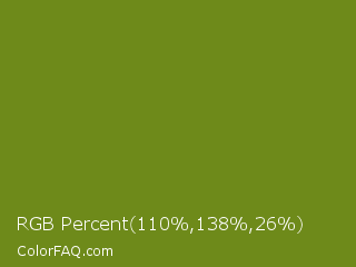 RGB Percent 43%,54%,10% Color Image