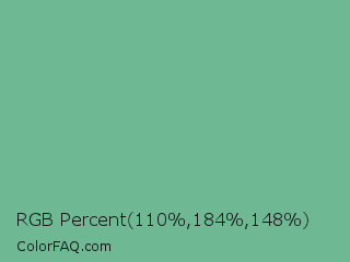 RGB Percent 43%,72%,58% Color Image