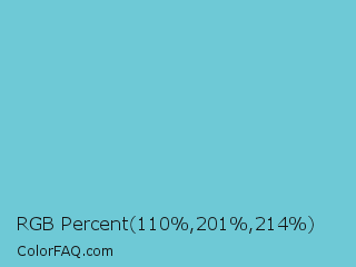 RGB Percent 43%,79%,84% Color Image