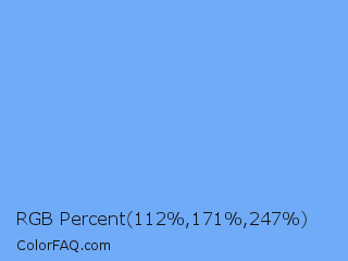 RGB Percent 44%,67%,97% Color Image